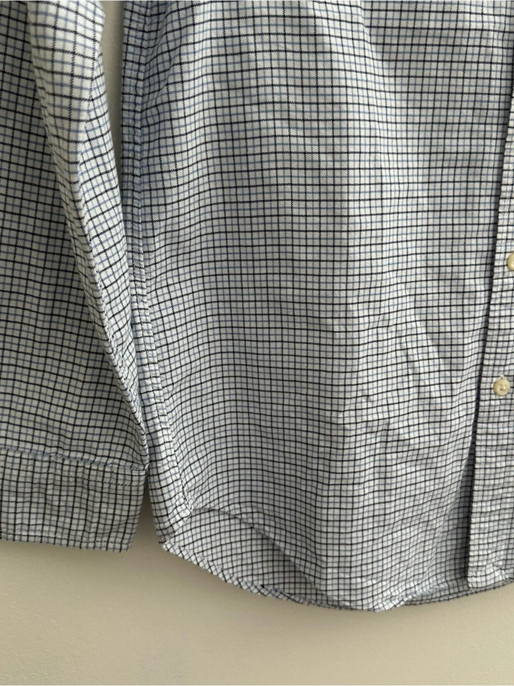 Ralph Lauren Blue Plaid Button Down Shirt Long Sleeve Youth Boys Size L (14-16)